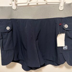 Helly Hansen Women's Dark Blue and Light Gray Athletic Shorts